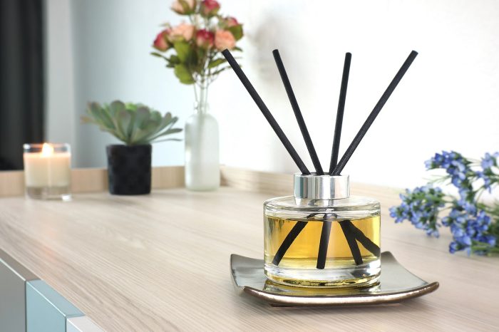 Luxury,Aromatic,Scent,Reed,Diffuser,Glass,Bottle,Is,Used,As